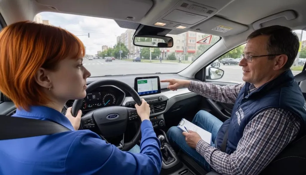 Практические занятия по вождению с инструктором в автошколе